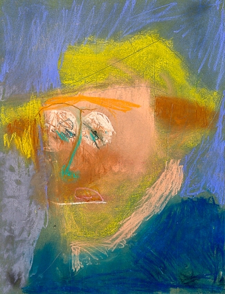 D'après un autoportrait de Van Gogh. Raphaël S. 75x50cm Pastel sur papier
